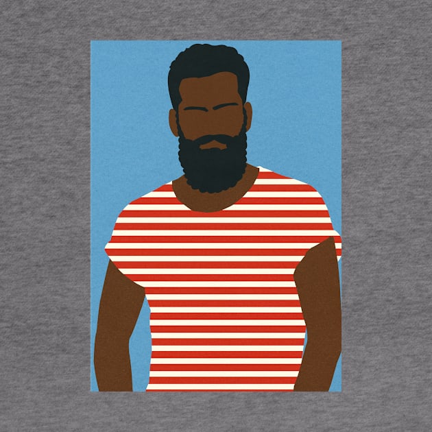 Man With Striped Shirt by Rosi Feist